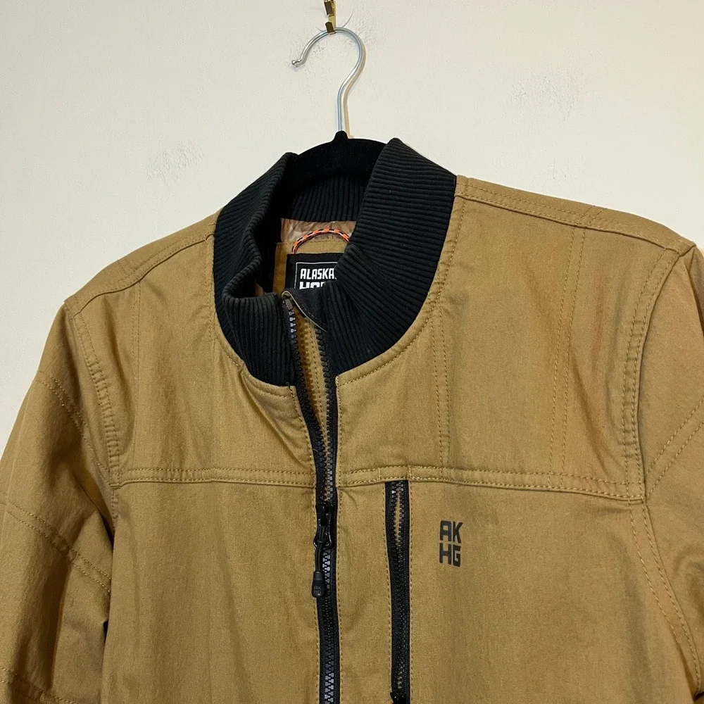 Duluth Trading Co Alaskan Hardgear Jacket Stone Run Insulated Tan Brown Women XL